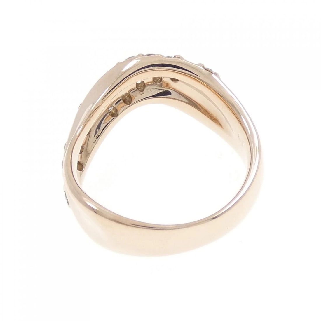 K18PG DIAMOND RING: K18PG Diamond Ring Brand: Unbranded Type: Ring Material: K18 Pink Gold, Main Stone/Creation Natural Color: Pink Gold Size: 6.5 (US size) Accessories: None Accessories Notice: When purchasing