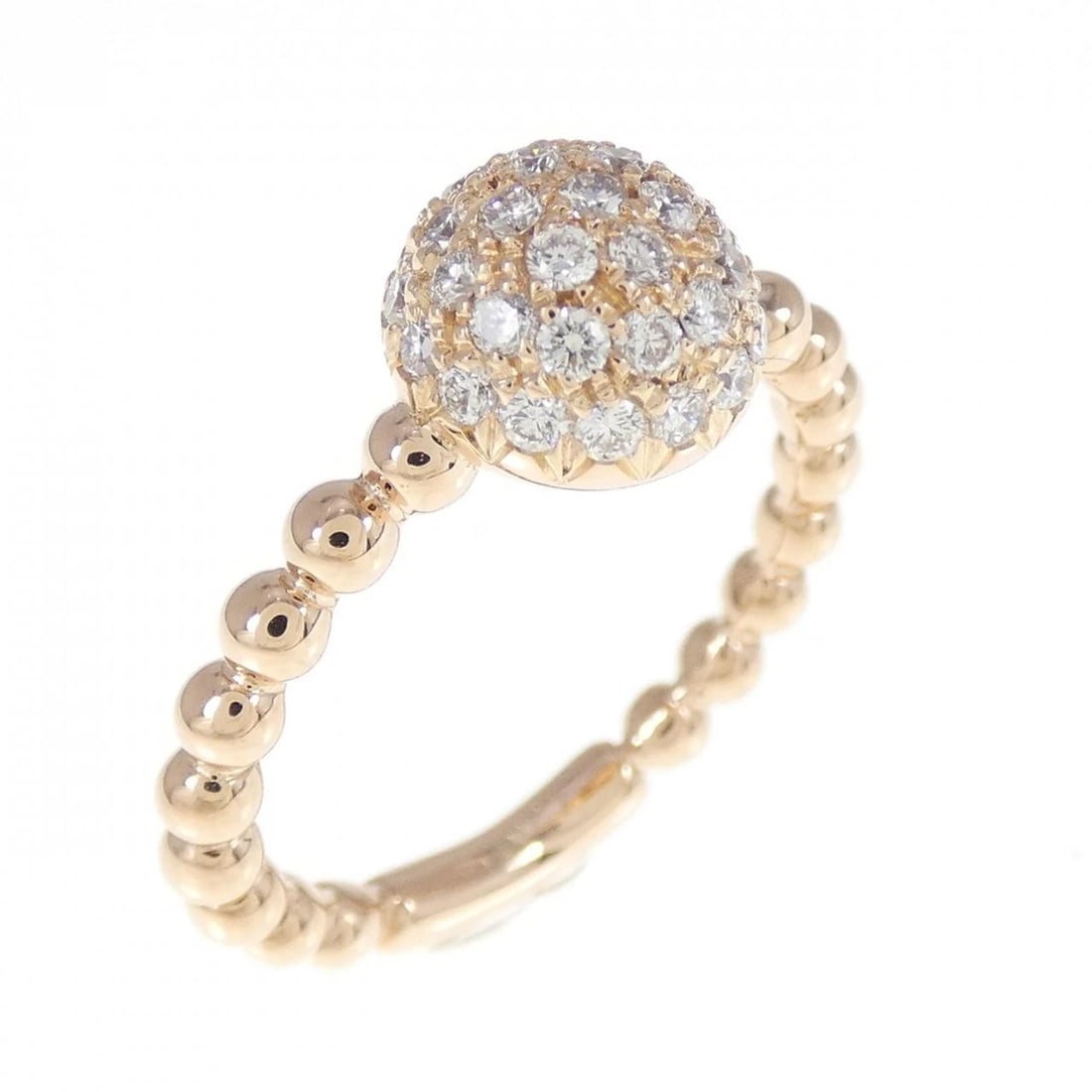 750PG DIAMOND RING: 750PG Diamond Ring Brand: Unbranded Type: Ring Material: 750 Pink Gold, Main Stone/Creation Natural Color: pink gold Size: 5.5US Accessories: None Accessories Notice: When purchasing