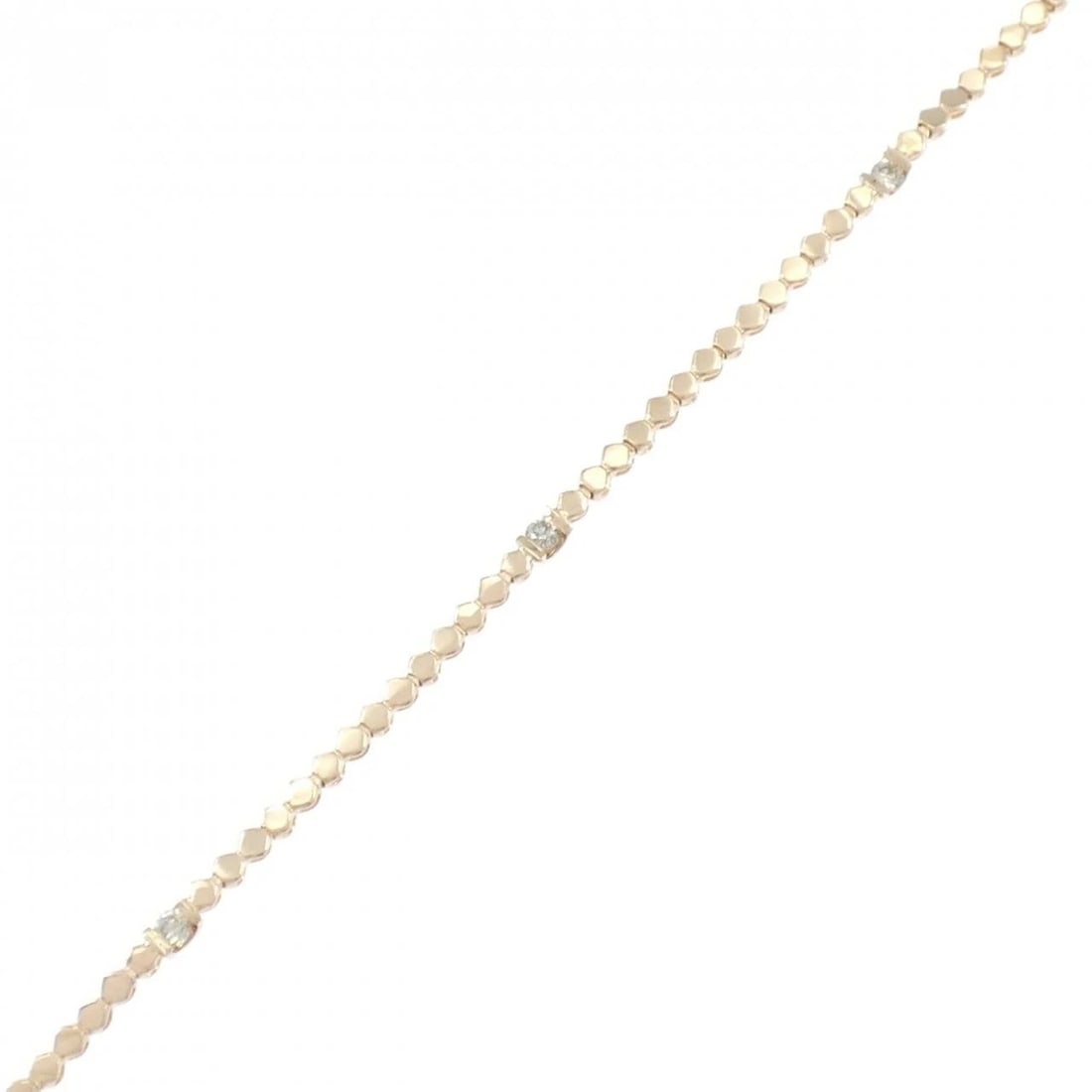 K18PG DIAMOND BRACELET: K18PG Diamond Bracelet Brand: Unbranded Type: Bracelet Material: K18 Pink Gold, Main Stone/Creation Natural Color: Pink Gold Size: 17-19cmActualSize Max W: 2.0mm Accessories: None Accessor