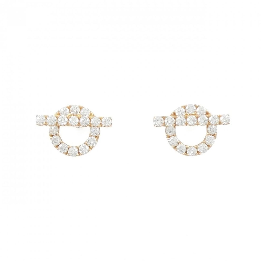 HERMES FINESSE EARRINGS: HERMES Finesse Earrings Brand: HERMES Type: Earrings Material: 750 Pink Gold, Main Stone/Creation Natural Color: Pink Gold Size: ActualSize HxW: 10.1mmx14.6mm Accessories: None Accessories