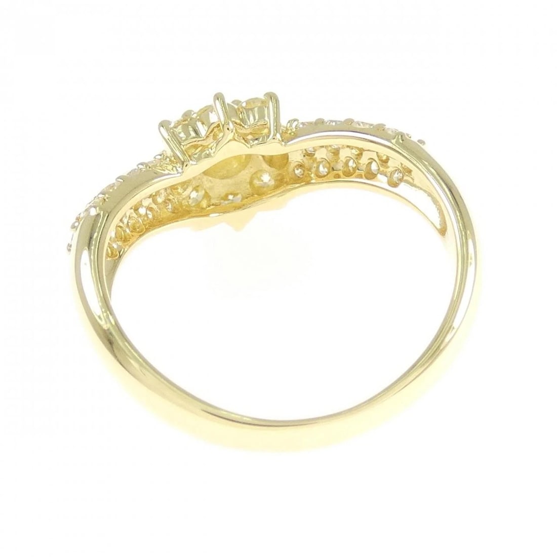 K18YG FLOWER DIAMOND RING - 3