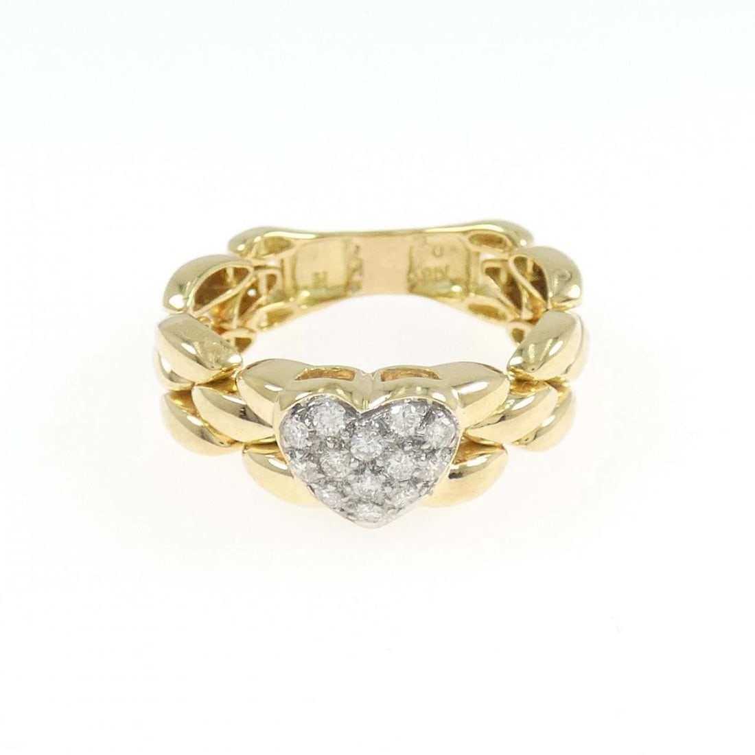 K18YG K18WG HEART DIAMOND RING: K18YG K18WG Heart Diamond Ring Brand: Unbranded Type: Ring Material: K18 Yellow Gold K18 White Gold, Main Stone/Creation Natural Color: yellow gold Size: 7.5-8US Accessories: None Accessories