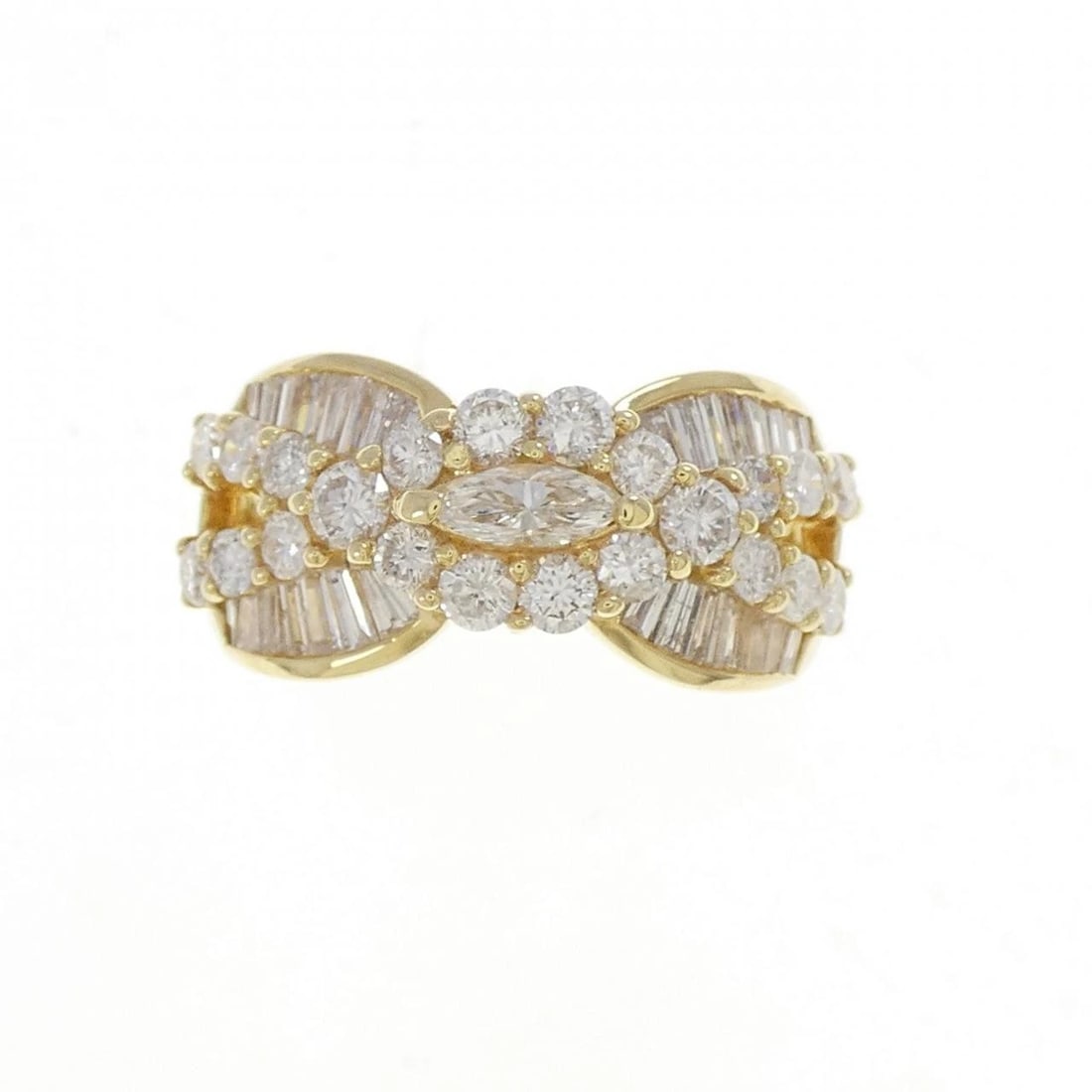 18KYG DIAMOND RING: 18KYG Diamond Ring Brand: Unbranded Type: Diamond ring Material: 18KYG, Main Stone/Creation Natural Color: yellow gold Size: 7.5US Accessories: None Accessories Notice: When purchasing