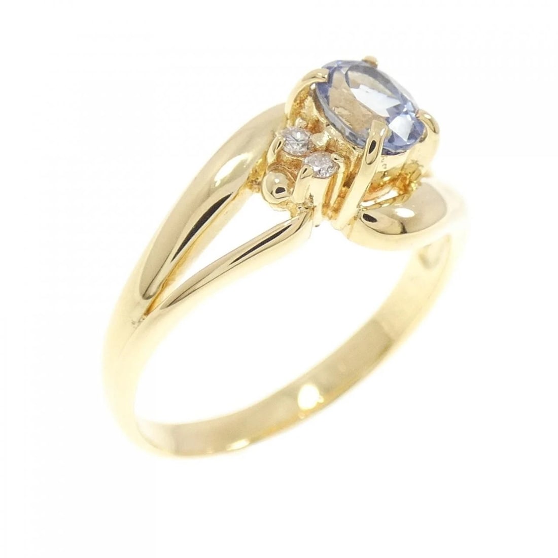 K18YG SAPPHIRE RING: K18YG Sapphire Ring Brand: Unbranded Type: Ring Material: K18 Yellow Gold, Main Stone/Creation Sapphire Color: yellow gold Size: 5.5US Accessories: None Accessories Notice: When purchasing