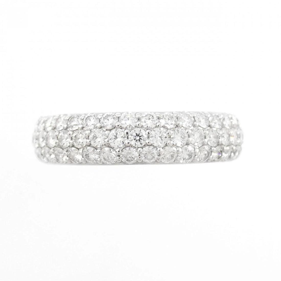 K18WG PAVE DIAMOND RING - 2
