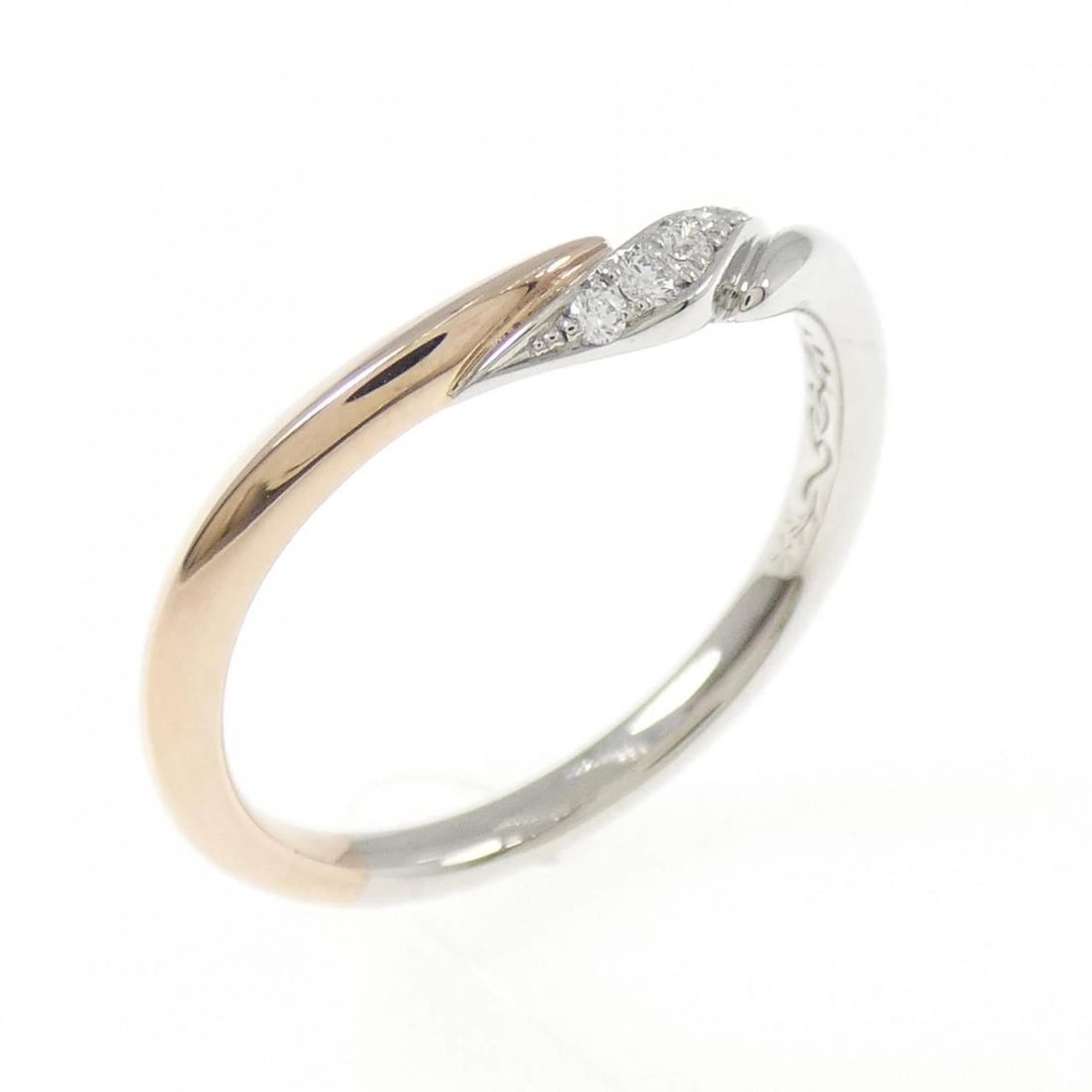 PT950 K18PG DIAMOND RING: PT950 K18PG Diamond Ring Brand: Unbranded Type: Ring Material: Platinum 950 K18 Pink Gold, Main Stone/Creation Natural Color: Platinum Size: 5.5US Accessories: None Accessories Notice: When