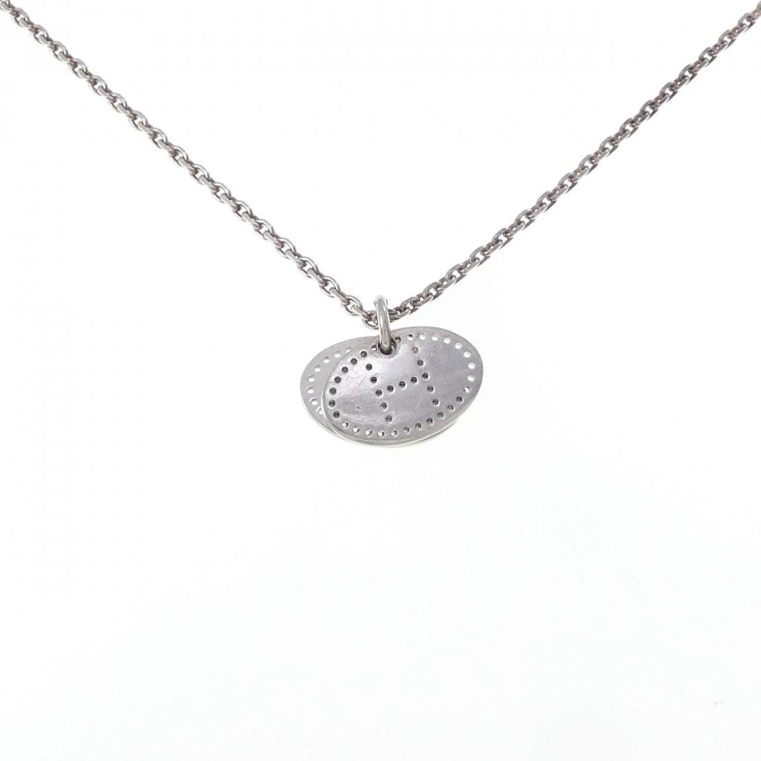 HERMES 925 NECKLACE: HERMES 925 Necklace Brand: HERMES Type: Necklace Material: 925 Silver, Color: Silver Size: 40cm,ActualSize Pendant top H x W: 16.5mmx17.3mm Chain Max. W: 2.0mm Accessories: None Accessories