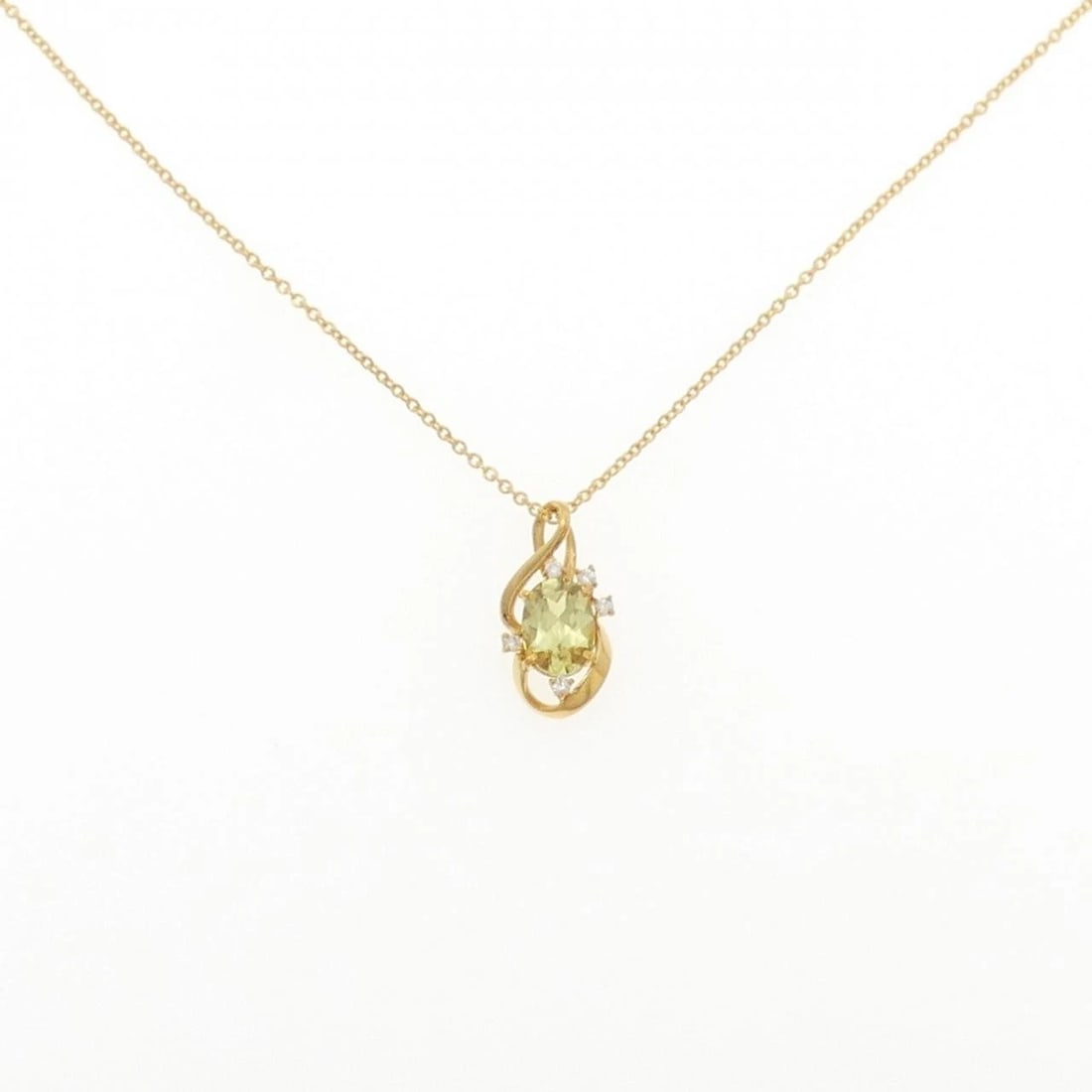 K24YG CHRYSOBERYL NECKLACE: K24YG Chrysoberyl Necklace Brand: Unbranded Type: Necklace Material: K24 Yellow Gold, Main Stone/Creation chrysoberyl Color: yellow gold Size: 45cm ActualSizePendant top H x W: 15.3mmx8.3mm