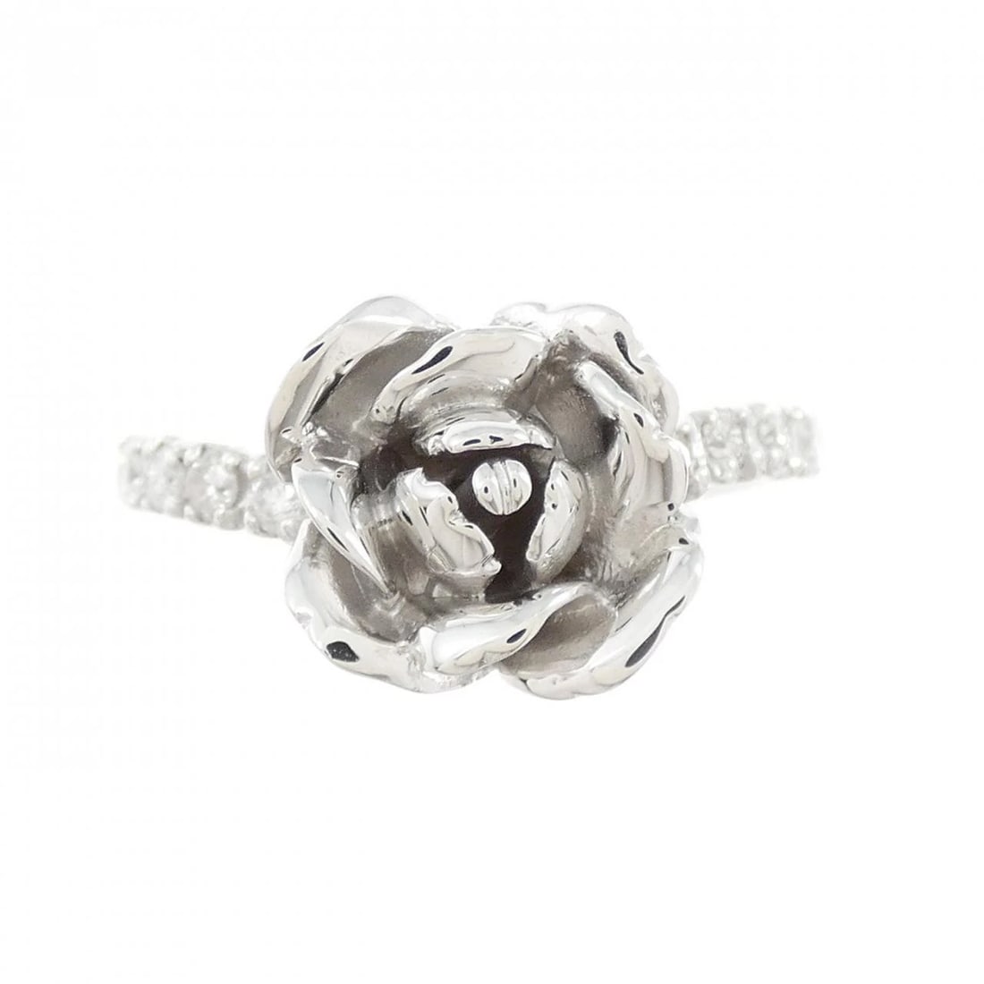 K14WG ROSE DIAMOND RING - 2