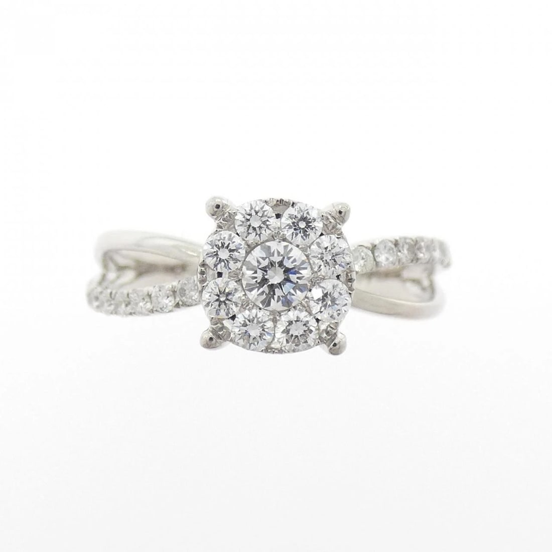 K18WG DIAMOND RING - 2