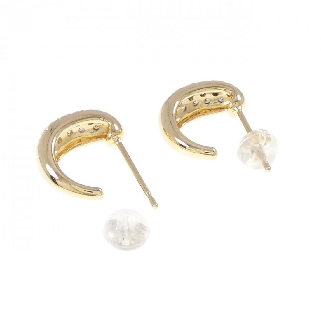 K18YG DIAMOND EARRINGS - 2