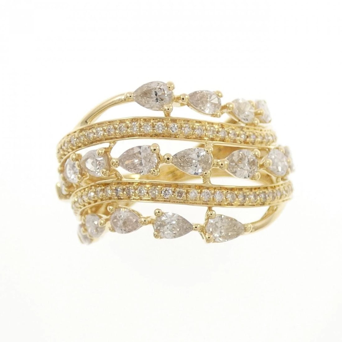 K18YG DIAMOND RING - 2