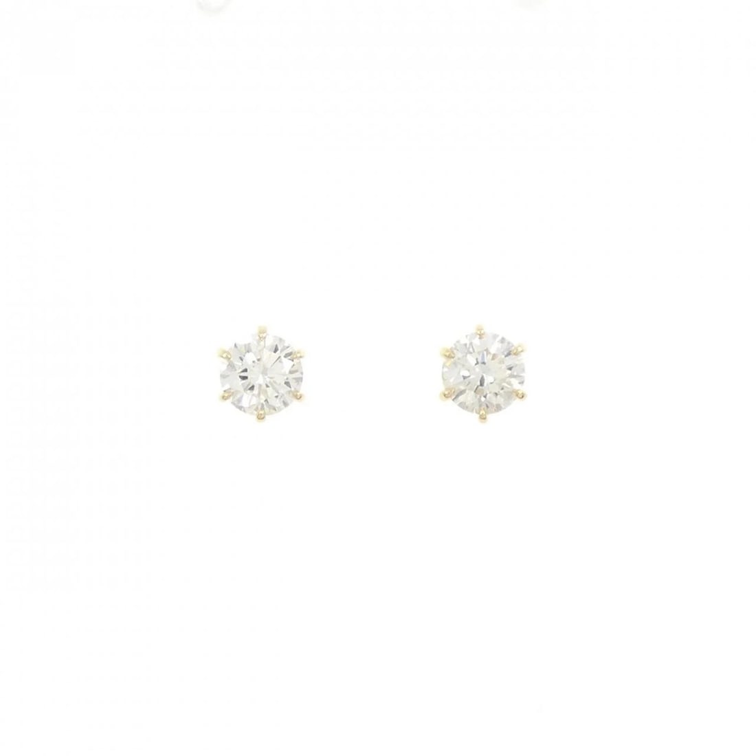 K18YG/ST DIAMOND PIERCE: K18YG/ST Diamond Pierce Brand: Unbranded Type: Pierce/EarRing Material: K18 Yellow Gold/ST, Main Stone/Creation Natural Color: Yellow Gold Size: Actual Size Approx. height x width: 6.2mm x