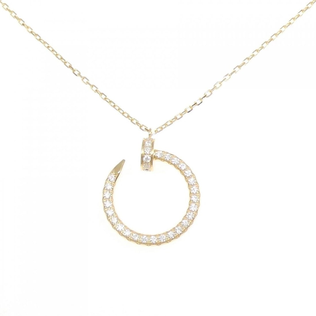 CARTIER JUSTE UN CLOU NECKLACE: Cartier Juste Un Clou Necklace Brand: Cartier Type: Necklace Material: 750 Yellow Gold, Main Stone/Creation Natural Color: Yellow Gold Size: 38 42cm,ActualSize Pendant top H x W: 21.3mmx18.0mm