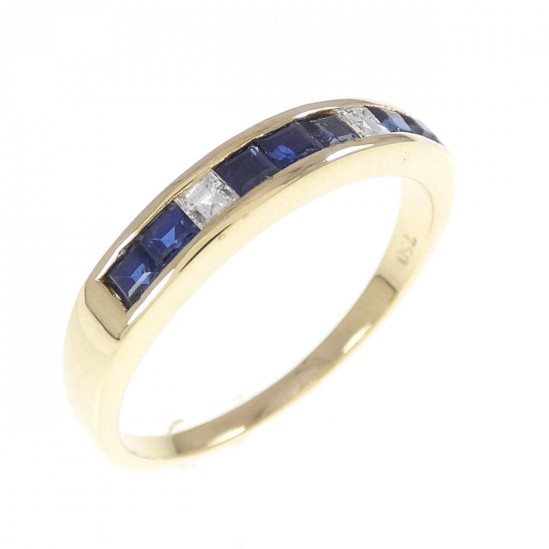 750YG SAPPHIRE RING: 750YG Sapphire Ring Brand: Unbranded Type: Ring Material: 750 Yellow Gold, Main Stone/Creation sapphire Color: yellow gold Size: 9-9.5US Accessories: None Accessories Notice: When purchasing