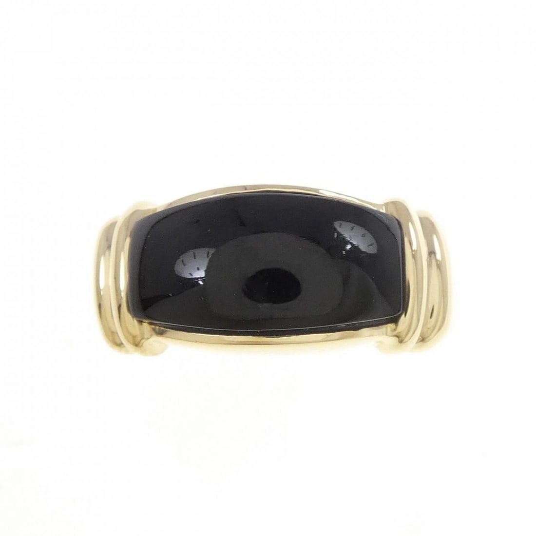 K18YG ONYX RING - 2