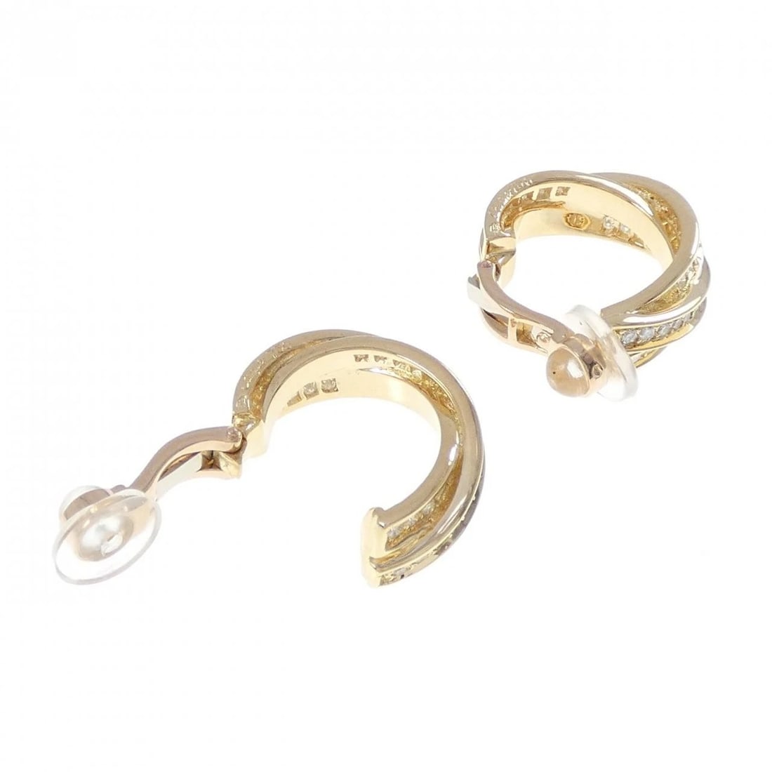 CARTIER THREE BANGLES SMALL EARRINGS - 3