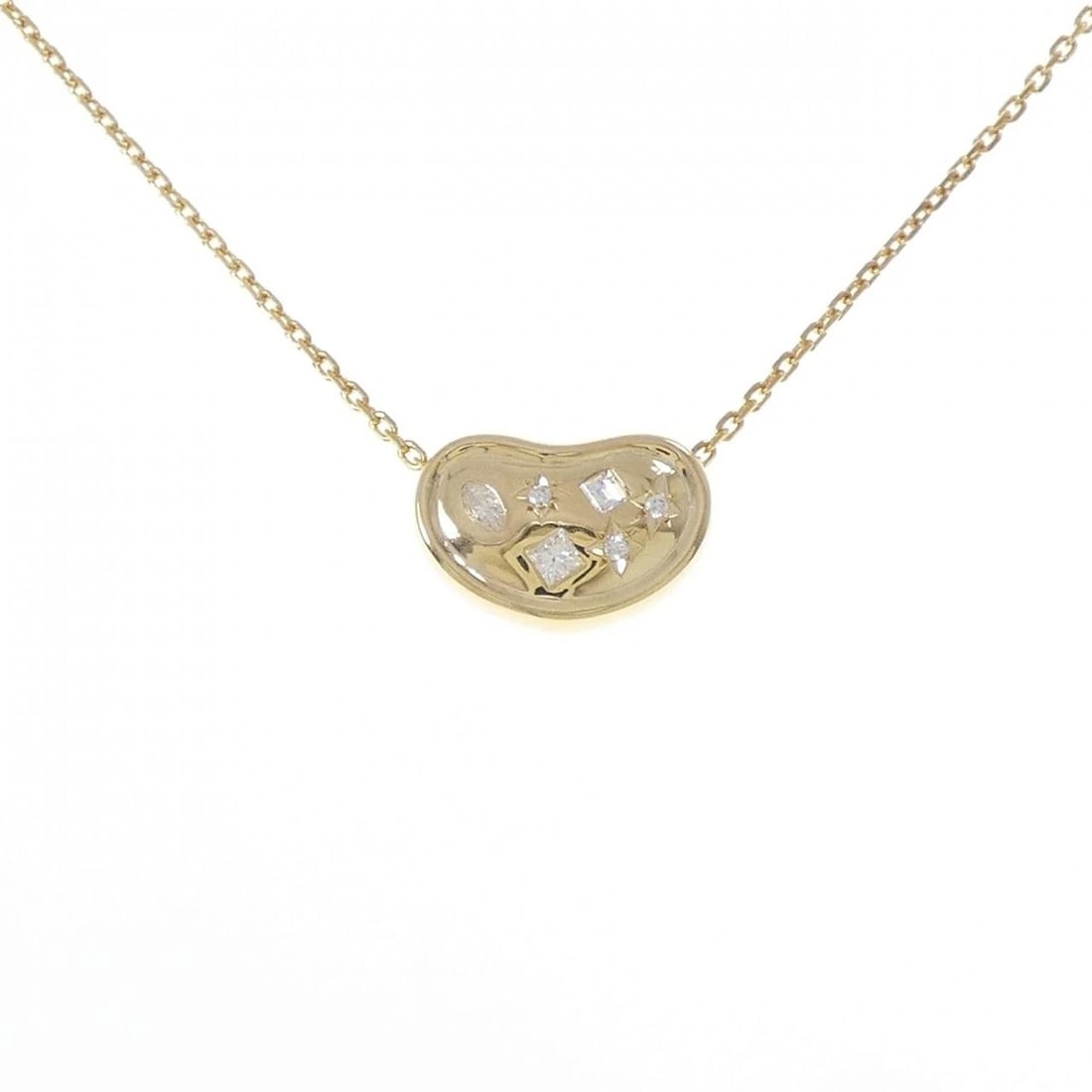 K18YG DIAMOND NECKLACE: K18YG Diamond Necklace Brand: Unbranded Type: Necklace Material: K18 Yellow Gold, Main Stone/Creation Natural Color: yellow gold Size: 50cmPendant top H x W: 11.6mmx17.3mm Chain Max. W: 1.4mm 
