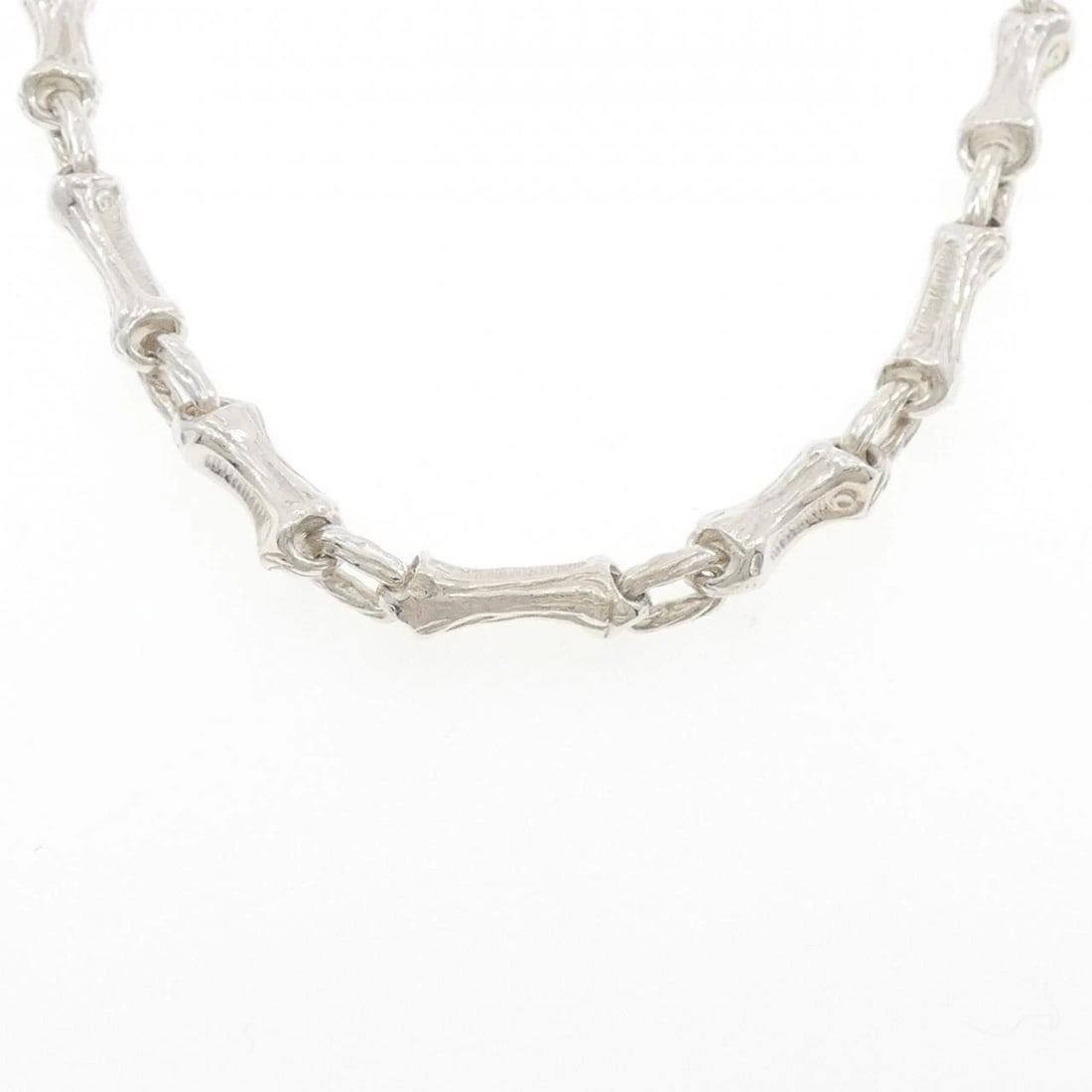 TIFFANY & CO. BAMBOO NECKLACE: Tiffany & Co. Bamboo Necklace Brand: Tiffany Type: Necklace Material: 925 Silver, Color: Silver Size: 42cm,ActualSize Max W: 6.4mm Accessories: None Accessories Notice: When purchasing