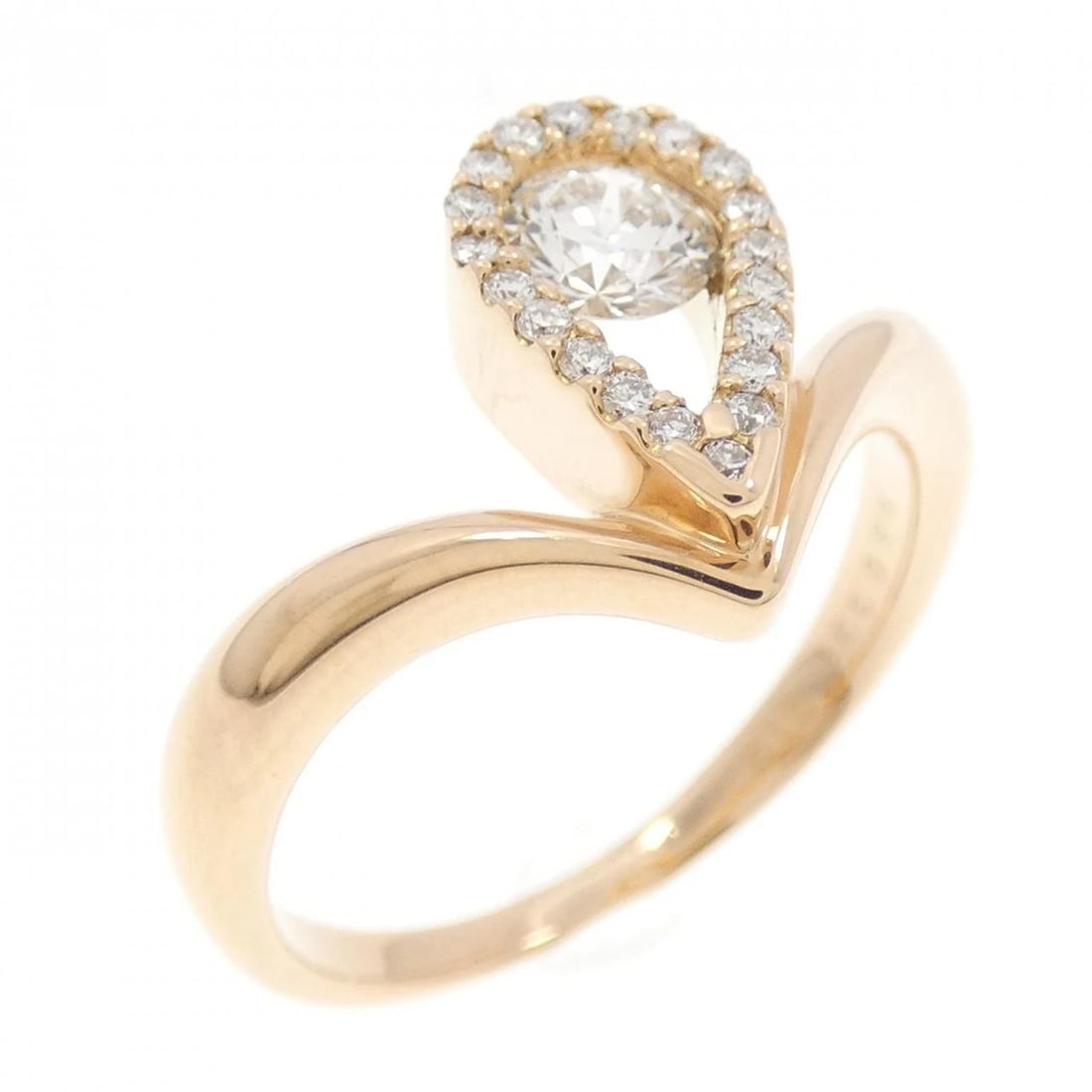 K18PG DIAMOND RING: K18PG Diamond Ring Brand: Unbranded Type: Ring Material: K18 Pink Gold, Main Stone/Creation Natural Color: pink gold Size: 5.5 (US size) Accessories: None Accessories Notice: When purchasi