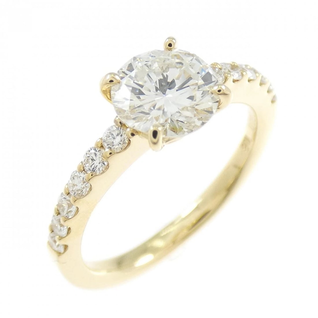 K18YG DIAMOND RING: K18YG Diamond Ring Brand: Unbranded Type: Ring Material: K18 Yellow Gold, Main Stone/Creation Natural Color: yellow gold Size: 6 (US size) Accessories: None Accessories Notice: When purcha
