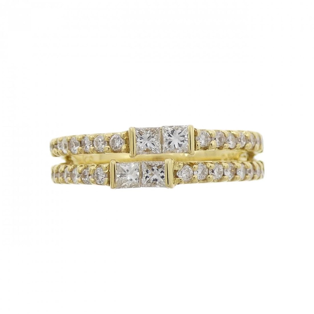 K18YG DIAMOND RING - 2