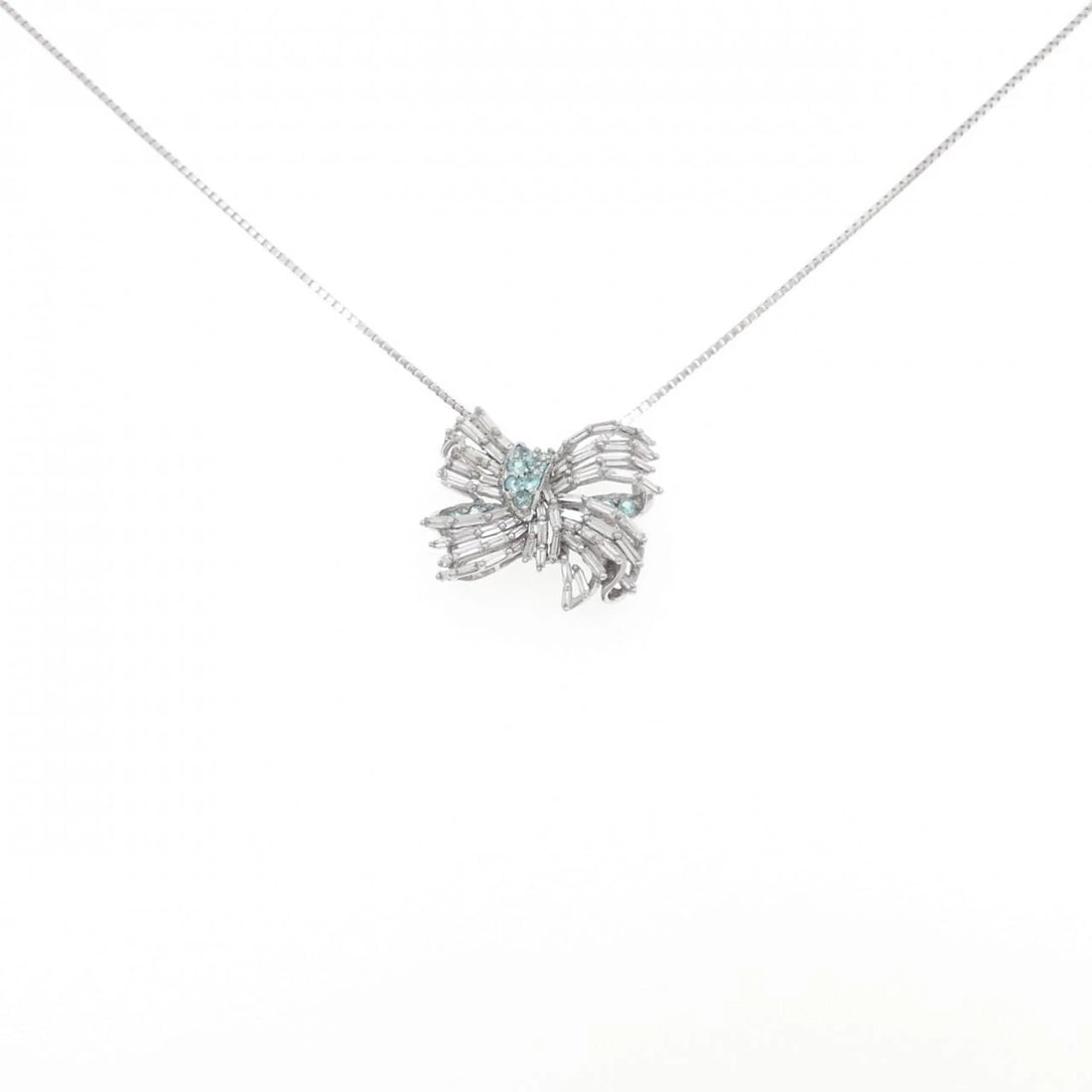 K18WG RIBBON TOURMALINE NECKLACE: K18WG Ribbon Tourmaline Necklace Brand: Unbranded Type: Necklace Material: K18 White Gold, Main Stone/Creation tourmaline Color: white gold Size: 45cm ActualSizePendant top H x W: