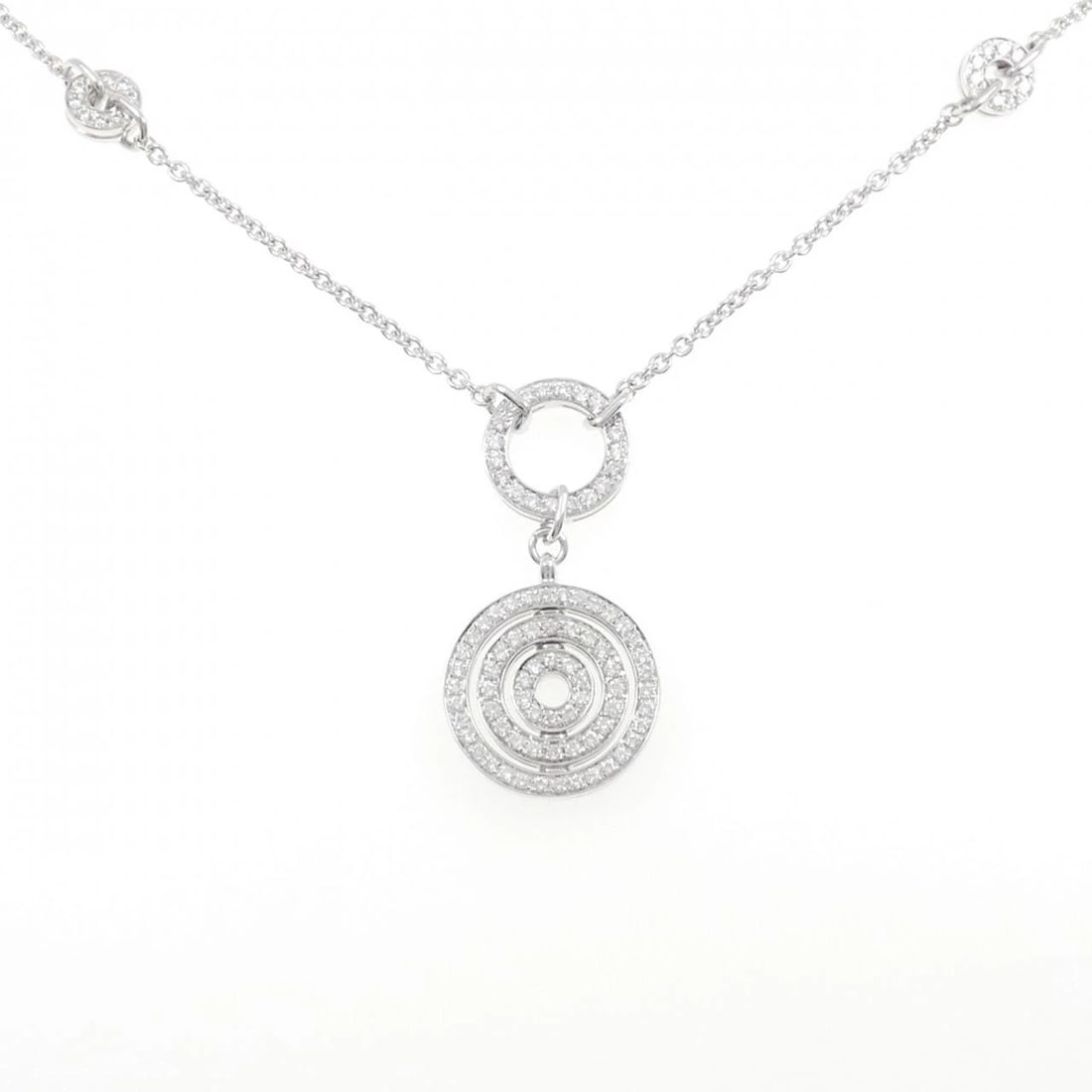 BVLGARI ASTRALE NECKLACE: BVLGARI Astrale Necklace Brand: BVLGARI Type: Necklace Material: 750 White Gold, Main Stone/Creation Natural Color: White Gold Size: 38-47cm,ActualSize Pendant top H x W: 41.4mmx20.7mm Chain