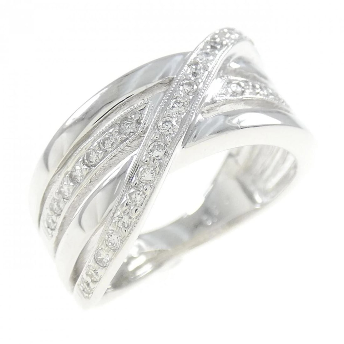 K18WG DIAMOND RING: K18WG Diamond Ring Brand: Unbranded Type: Ring Material: K18 White Gold, Main Stone/Creation Natural Color: White Gold Size: 6 (US size) Accessories: None Accessories Notice: When purchasi