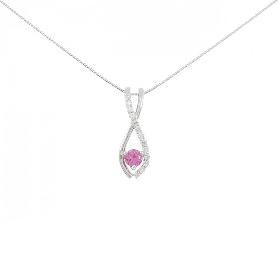 PT900 PT850 SPINEL NECKLACE: PT900 PT850 Spinel Necklace Brand: Unbranded Type: Necklace Material: Platinum 900 Platinum 850, Color: platinum Size: Pendant top H x W: 20.8mmx7.0mm Chain Max. W: 0.5mm Accessories: None