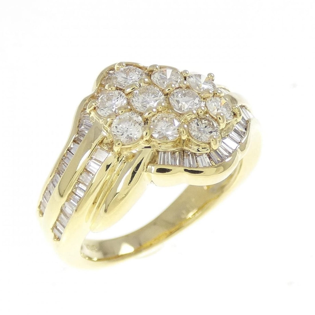 K18YG DIAMOND RING: K18YG Diamond Ring Brand: Unbranded Type: Ring Material: K18 Yellow Gold, Main Stone/Creation Natural Color: yellow gold Size: 4.5-5 Accessories: None Accessories Notice: When purchasing p