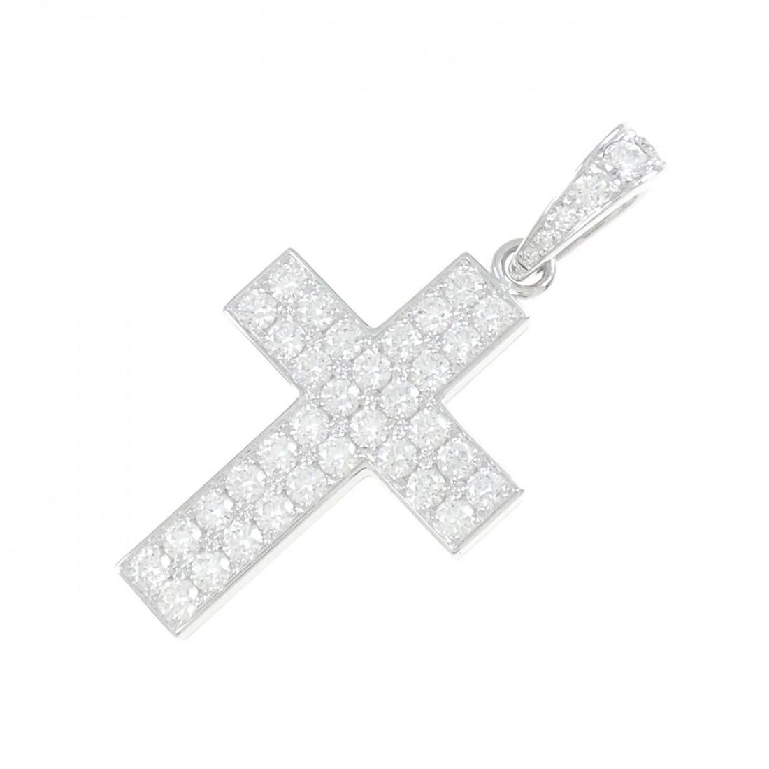 CARTIER CROIS EN MOI CROSS PENDANT: Cartier Crois En Moi Cross Pendant Brand: Cartier Type: Pendant Brooch Material: 750 White Gold, Main Stone/Creation Natural Color: White Gold Size: ActualSize HxW: 37.3mmx18.7mm Accessories: