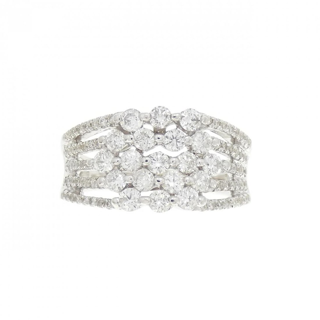 K18WG DIAMOND RING - 2