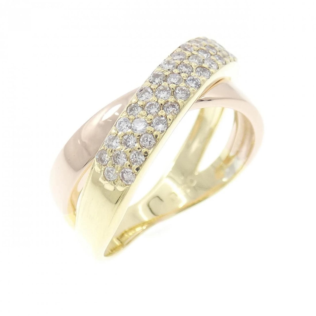 K18YG/K18PG PAVE DIAMOND RING (1 of 3)