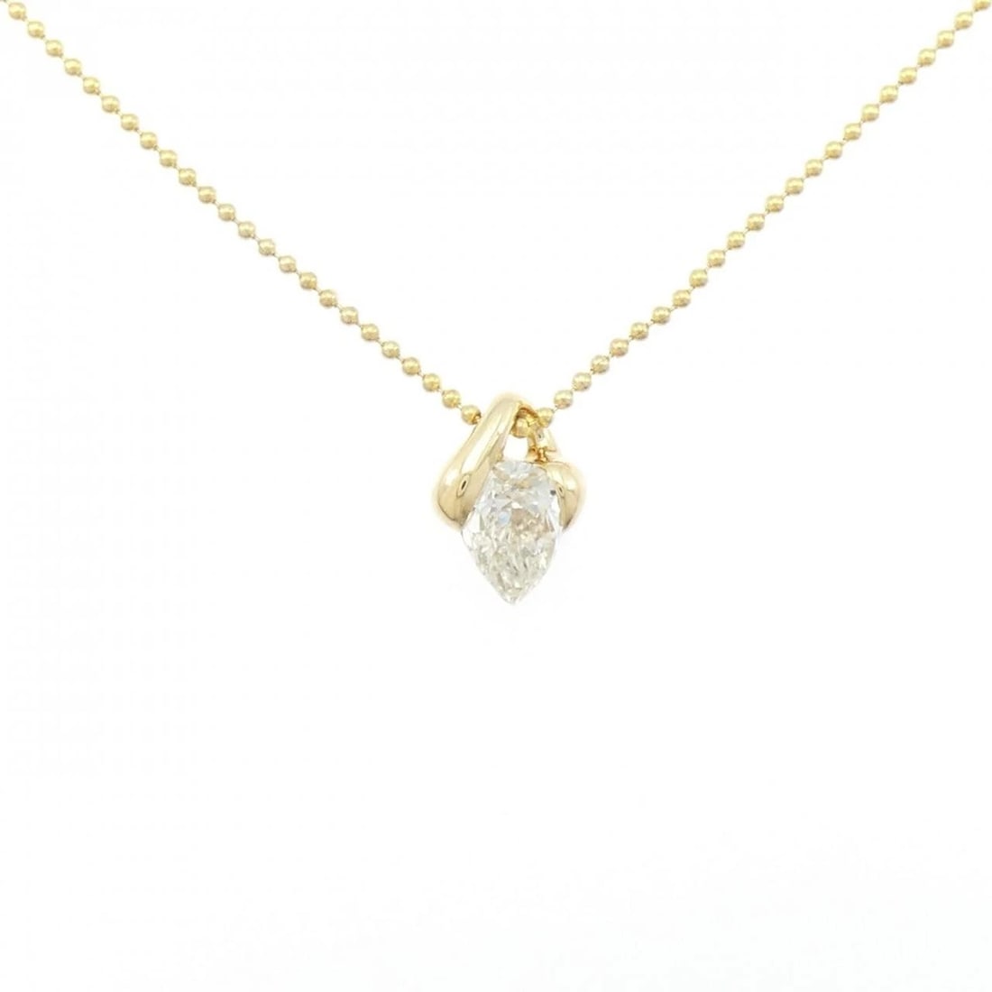 K18YG DIAMOND NECKLACE: K18YG Diamond Necklace Brand: Unbranded Type: Diamond Necklace Material: 18K yellow gold, Main Stone/Creation Natural Color: yellow gold Size: 41cmPendant length approx. x width approx.: