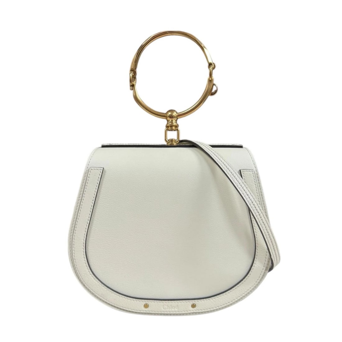 CHLOE SHOULDER BAG CALFSKIN 2WAY NILE BRACELET BAG SHOULDER BAG: Chloe Shoulder Bag Calfskin 2way Nile Bracelet Bag Shoulder Bag Brand: Chloe Type: Shoulder Bag Material: Exterior Material Calfskin Color: white Size: W9.4 x H7.9 x D3.5inch Handle:11.8inch