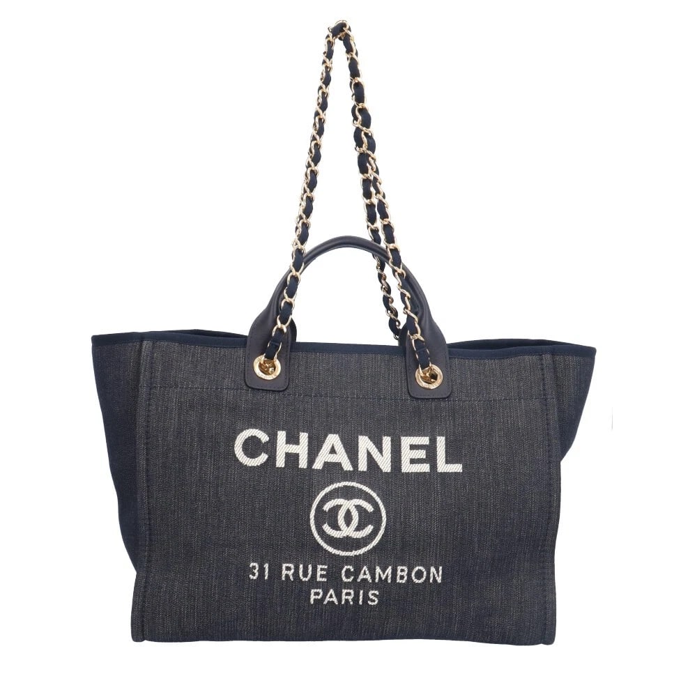 CHANEL SHOULDER BAG CANVAS LEATHER 2WAY CHAIN SHOULDER BAG: CHANEL Shoulder Bag canvas leather 2way Chain Shoulder Bag Brand: CHANEL Type: Shoulder Bag Material: Exterior Material canvas Color: Navy Size: W14.8 x H11.8 x D6.3inch Handle:11.0inch Shoulder:2