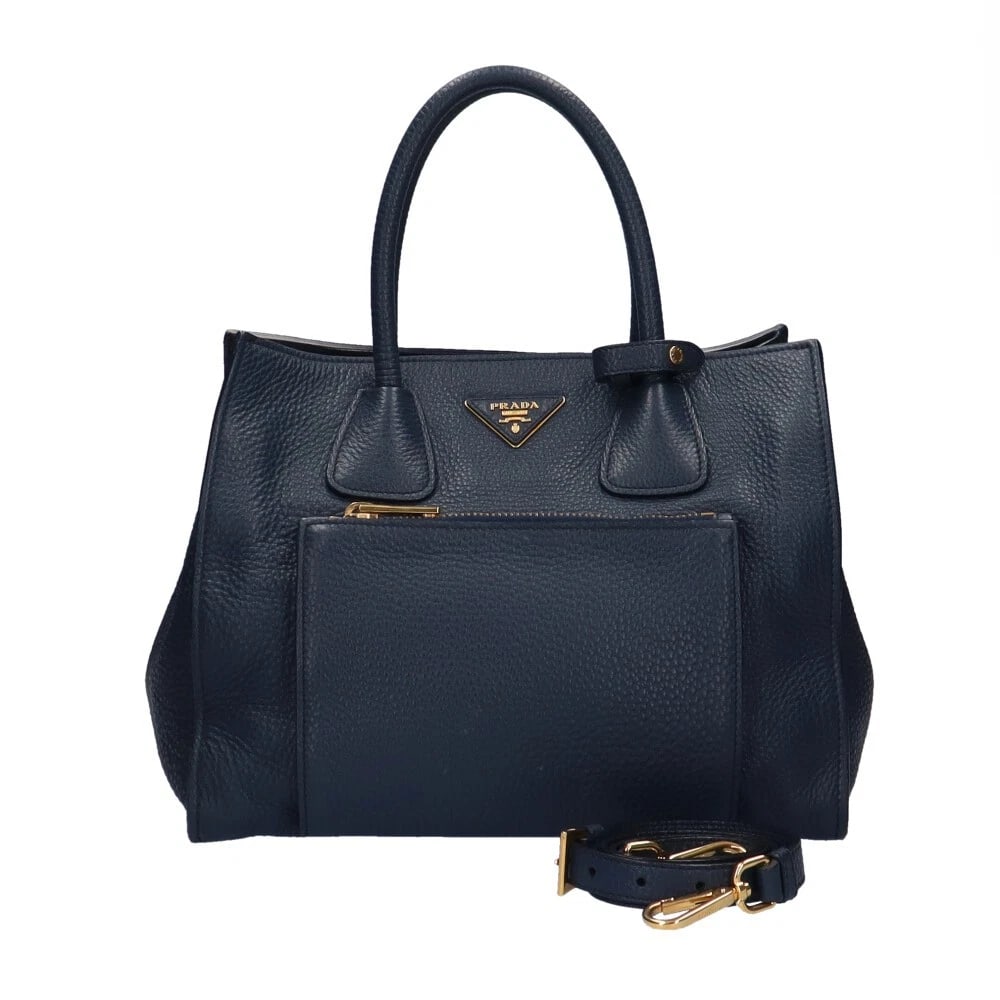 PRADA HANDBAG LEATHER 2WAY VIT DAINO HANDBAG: PRADA Handbag leather 2way VIT DAINO Handbag Brand: PRADA Type: Handbag Material: Exterior Material leather Color: BLUETTE / blue Size: W11.4 x H9.4 x D8.3inch Handle:15.0inch