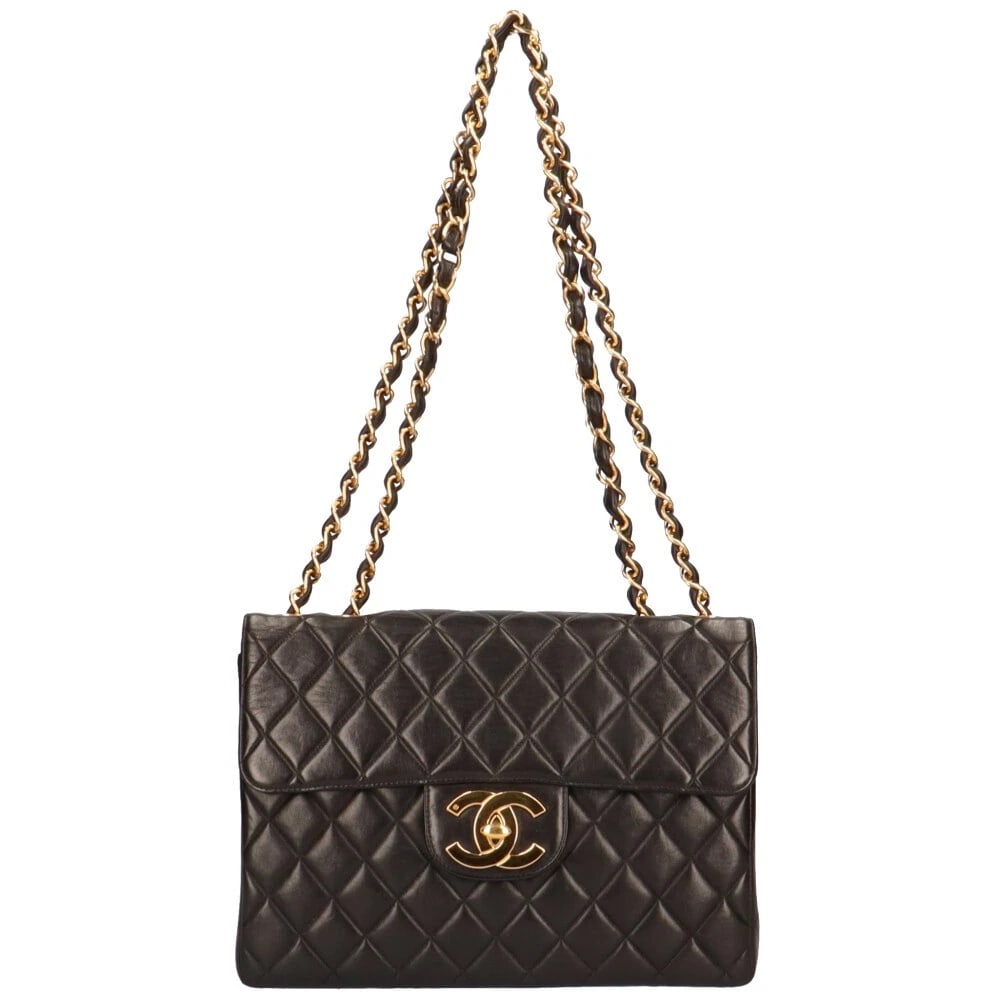 CHANEL SHOULDER BAG LAMBSKIN DECA TRASSE S FLAP 30 CHAIN SHOULDER BAG: CHANEL Shoulder Bag lambskin Deca Trasse S Flap 30 Chain Shoulder Bag Brand: CHANEL Type: Shoulder Bag Material: Exterior Material lambskin Color: black Size: W11.8 x H8.7 x D3.1inch