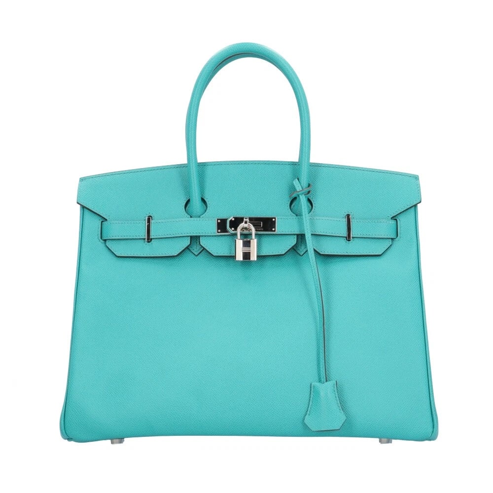 HERMES HANDBAG EPSOM BIRKIN 35 HANDBAG: HERMES Handbag Epsom Birkin 35 Handbag Brand: HERMES Type: Handbag Material: Exterior Material Epsom Color: blue / Blue paon Size: W13.8 x H11.2 x D7.5inch Handle:13.4inch Accessories: None