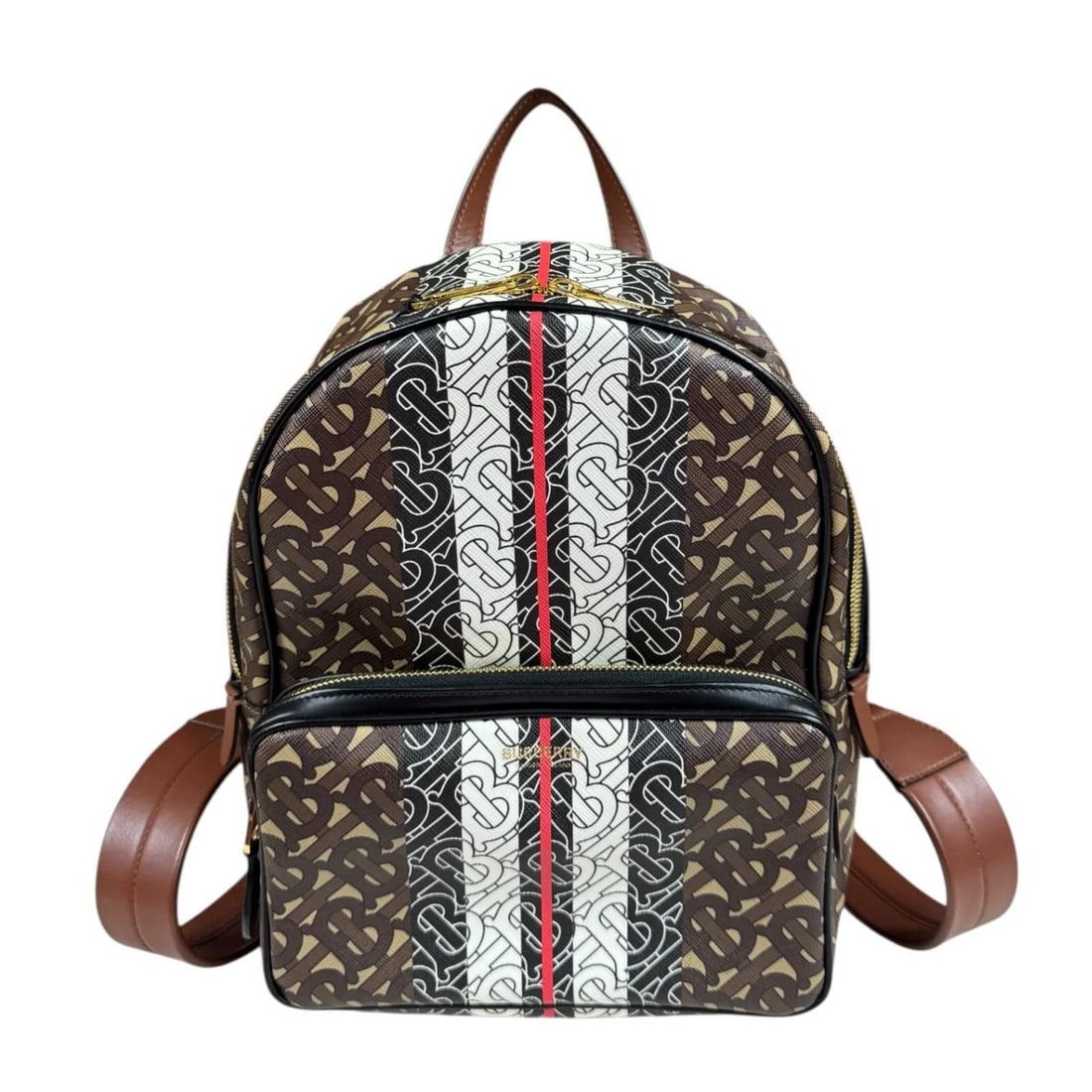 BURBERRY BACKPACK Â· DAYPACK PVC BACKPACK Â· DAYPACK: BURBERRY Backpack Â· Daypack PVC Backpack Â· Daypack Brand: BURBERRY Type: Backpack Â· Daypack Material: Exterior Material PVC Color: Brown Size: W9.1 x H12.2 x D3.9inch Handle:8.5inch