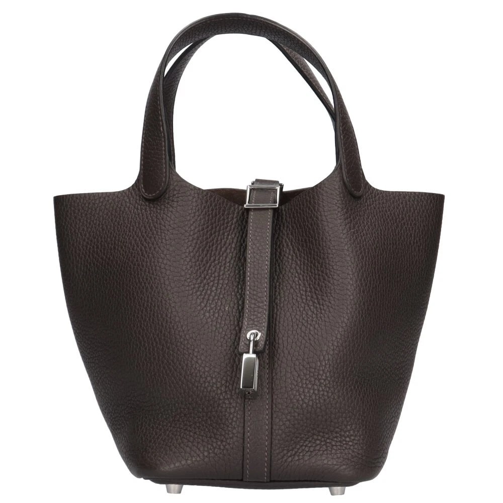 HERMES PM HANDBAG TAURILLON CLEMENCE PICOTAN PICOTAN LOCK HANDBAG: HERMES PM Handbag Taurillon Clemence Picotan Picotan lock Handbag Brand: HERMES Type: Handbag Material: Exterior Material Taurillon Clemence Color: Brown / Brown Size: W7.1 x H7.5 x D5.3inch