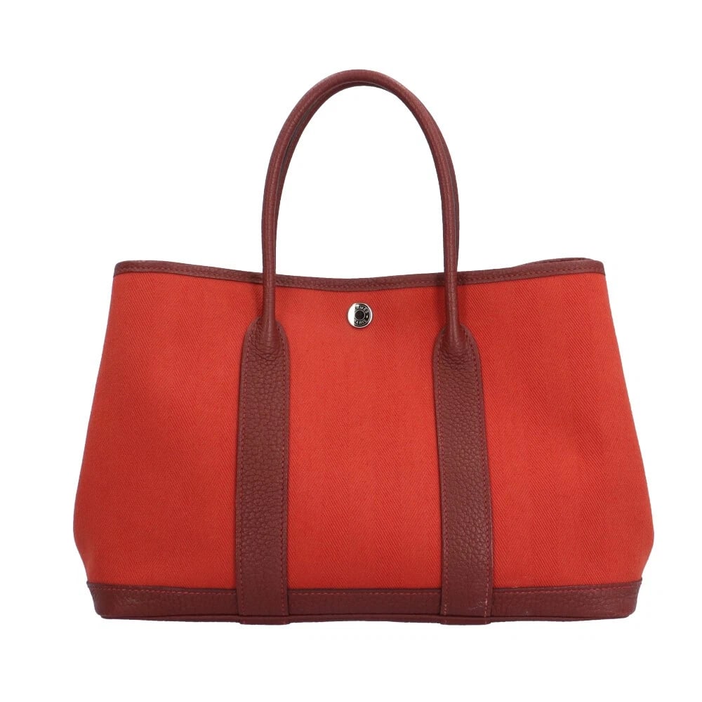 HERMES HANDBAG TOWAL CHEVRON NEGONDA GARDEN PARTY TPM HANDBAG: HERMES Handbag Towal chevron Negonda Garden party TPM Handbag Brand: HERMES Type: Handbag Material: Exterior Material Towal chevron Color: Red / Rouge Duces Size: W11.6 x H8.1 x D5.3inch
