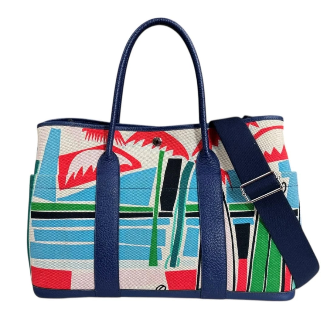HERMES SEA SURF AND FUN SHOULDERBAG SHOULDER BAG: HERMES Sea Surf and Fun ShoulderBag Shoulder Bag Brand: HERMES Type: Shoulder Bag Material: Exterior Material Tower ash Color: blue / multicolor Size: W14.2 x H9.8 x D6.9inch Handle:15.7inch