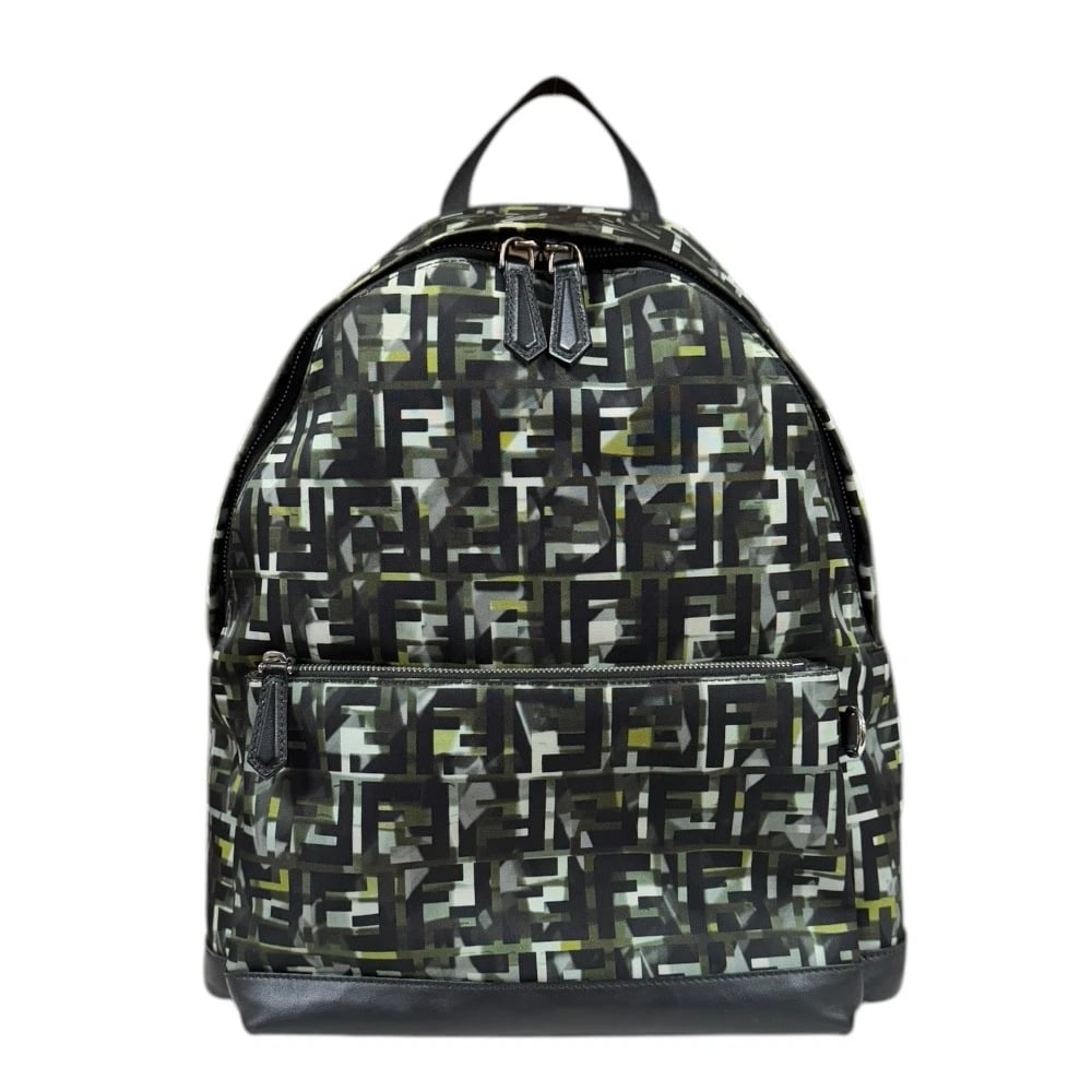 FENDI CAMOUFLAGE BACKPACK Â· DAYPACK BACKPACK Â· DAYPACK: FENDI camouflage Backpack Â· Daypack Backpack Â· Daypack Brand: FENDI Type: Backpack Â· Daypack Material: Exterior Material Nylon Color: black / multicolor Size: W12.2 x H15.0 x D3.9inch Han