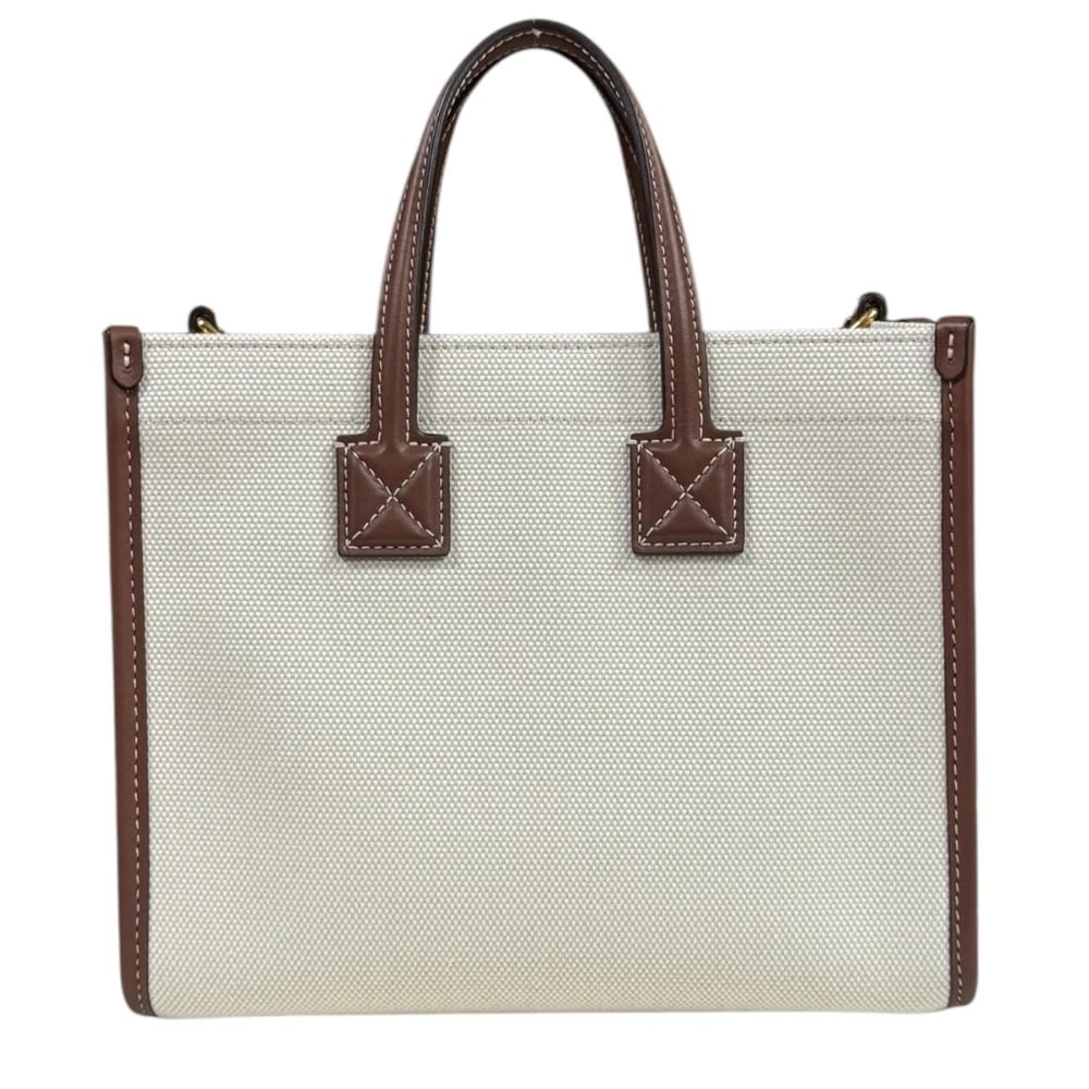 BURBERRY SHOULDER BAG COTTON LEATHER 2WAY SHOULDER BAG: BURBERRY Shoulder Bag cotton leather 2way Shoulder Bag Brand: BURBERRY Type: Shoulder Bag Material: Exterior Material cotton Color: Brown / natural x Tan Size: W9.1 x H7.1 x D3.1inch Handle:9.4inc