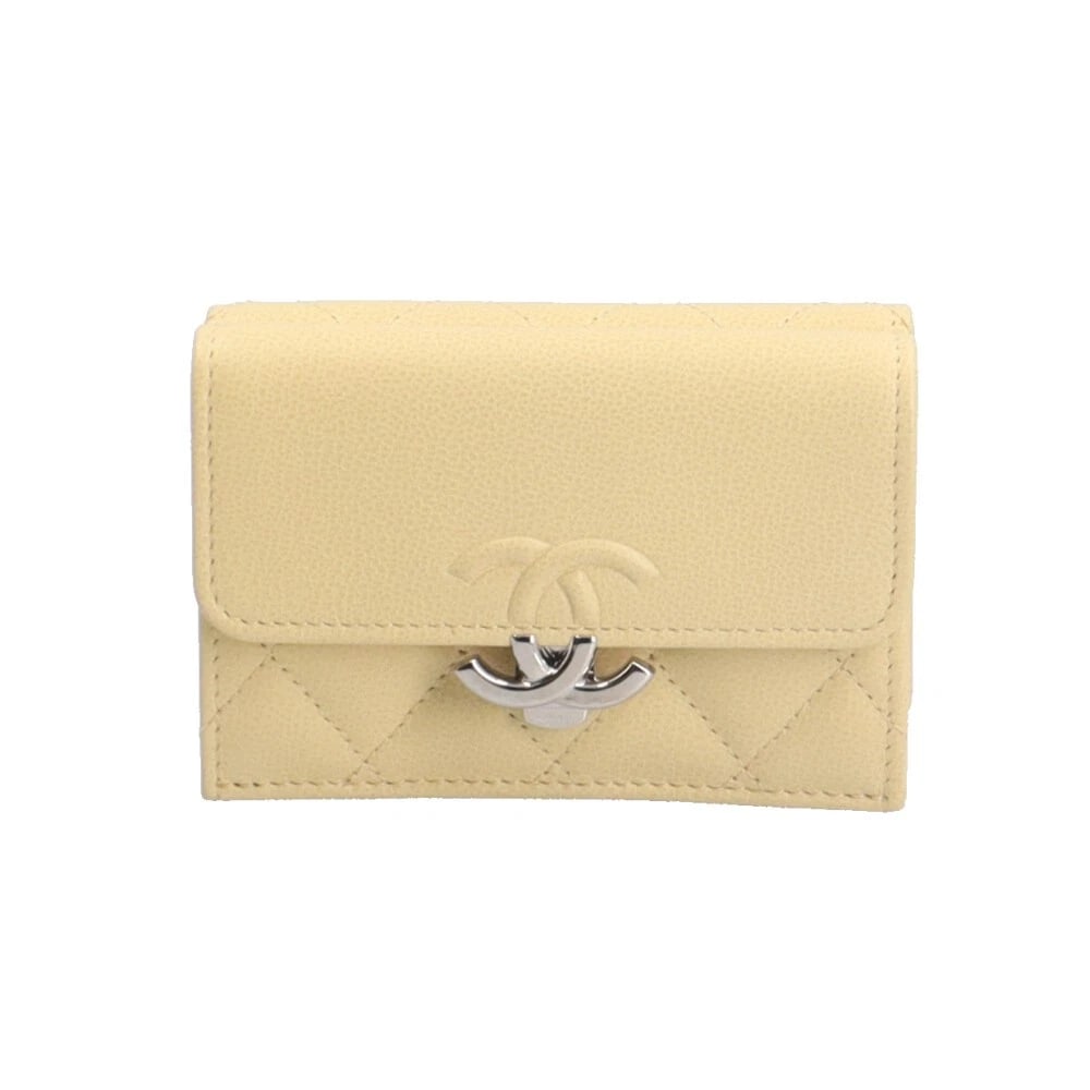 CHANEL TRI-FOLD WALLET LEATHER MATELASSE HALF COCO TRI-FOLD WALLET (1 of 6)