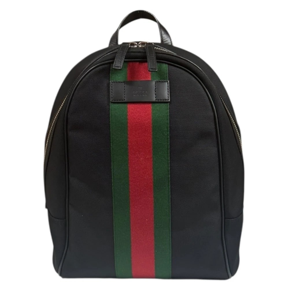 GUCCI BACKPACK Â· DAYPACK CANVAS LEATHER SHERRY BACKPACK Â· DAYPACK (1 of 8)