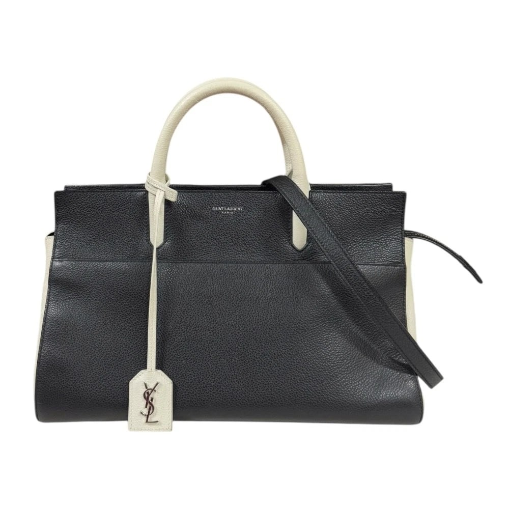 SAINT LAURENT SHOULDER BAG CROSS BODY SHOULDER BAG: SAINT LAURENT Shoulder Bag Cross Body Shoulder Bag Brand: SAINT LAURENT Type: Shoulder Bag Material: Exterior Material leather Color: black / white Size: W13.2 x H7.3 x D6.3inch Handle:8.3inch