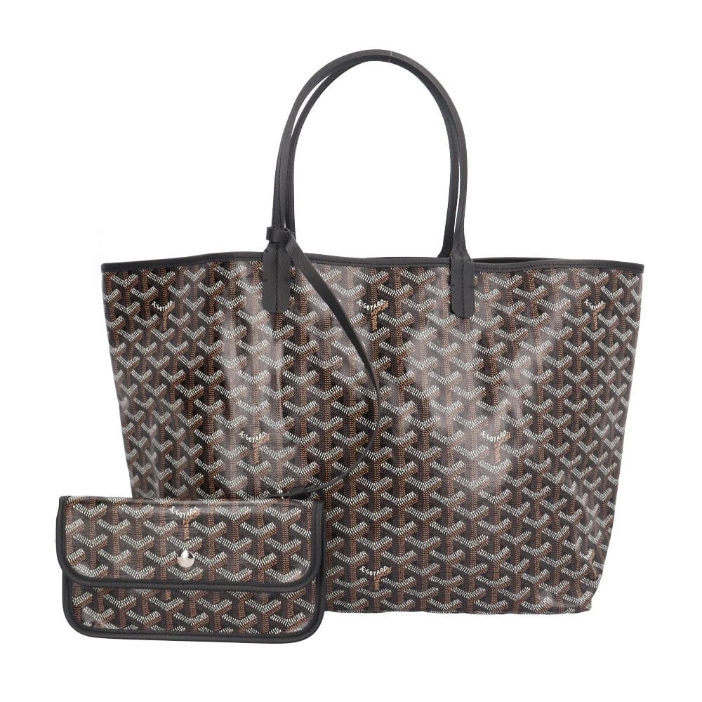 GOYARD TOTE BAG PVC COATED CANVAS TOTE BAG: GOYARD Tote Bag PVC coated canvas Tote Bag Brand: GOYARD Type: Tote Bag Material: Exterior Material PVC coated canvas Color: black / Brown Size: W13.4 x H10.2 x D5.5inch Shoulder:15.7inch Accesso